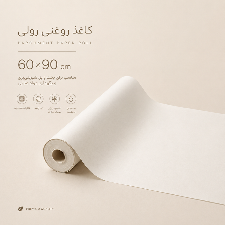 کاغذ روغنی رولی 60×90 سانت