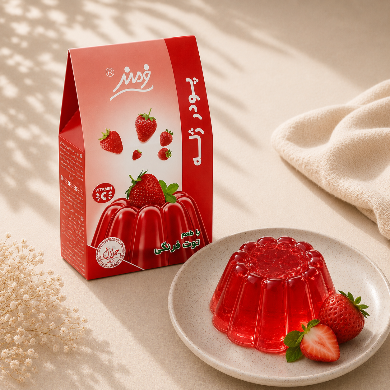 پودر ژله توت فرنگی فرمند 100 گرمی