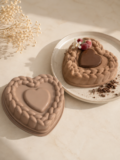 قالب سیلیکونی قلب دور بافت ( قطر ۲۰ ارتفاع ۶ سانت )