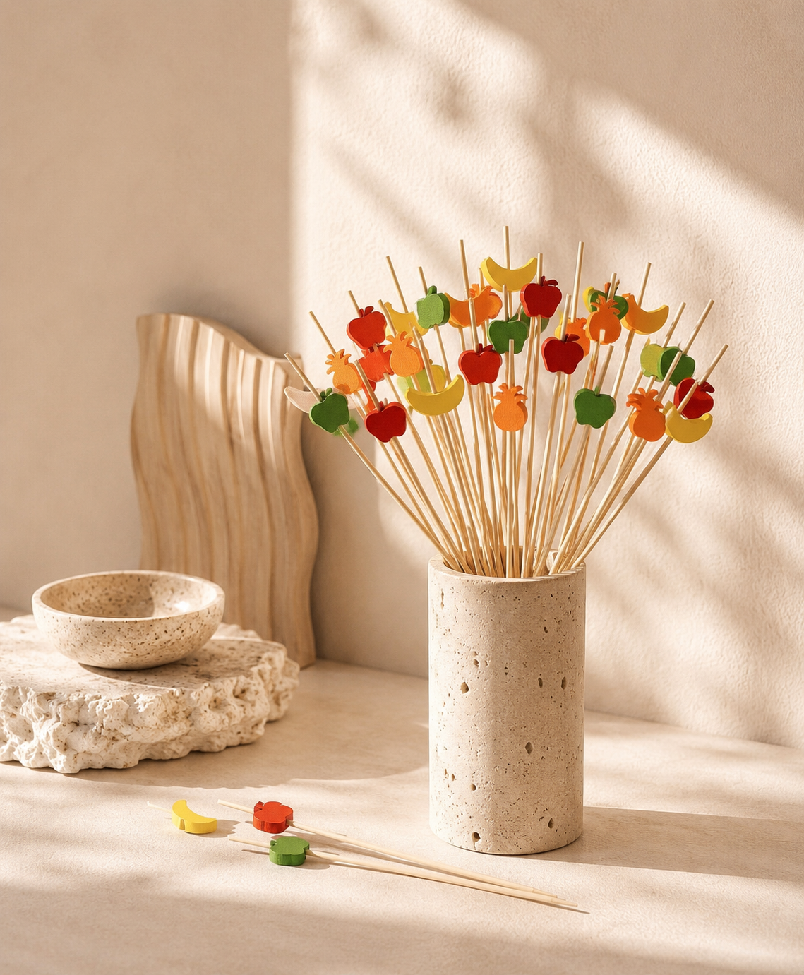 خلال تزئینی ۱۰ سانتی طرح میوه ( ۲۵ عددی )