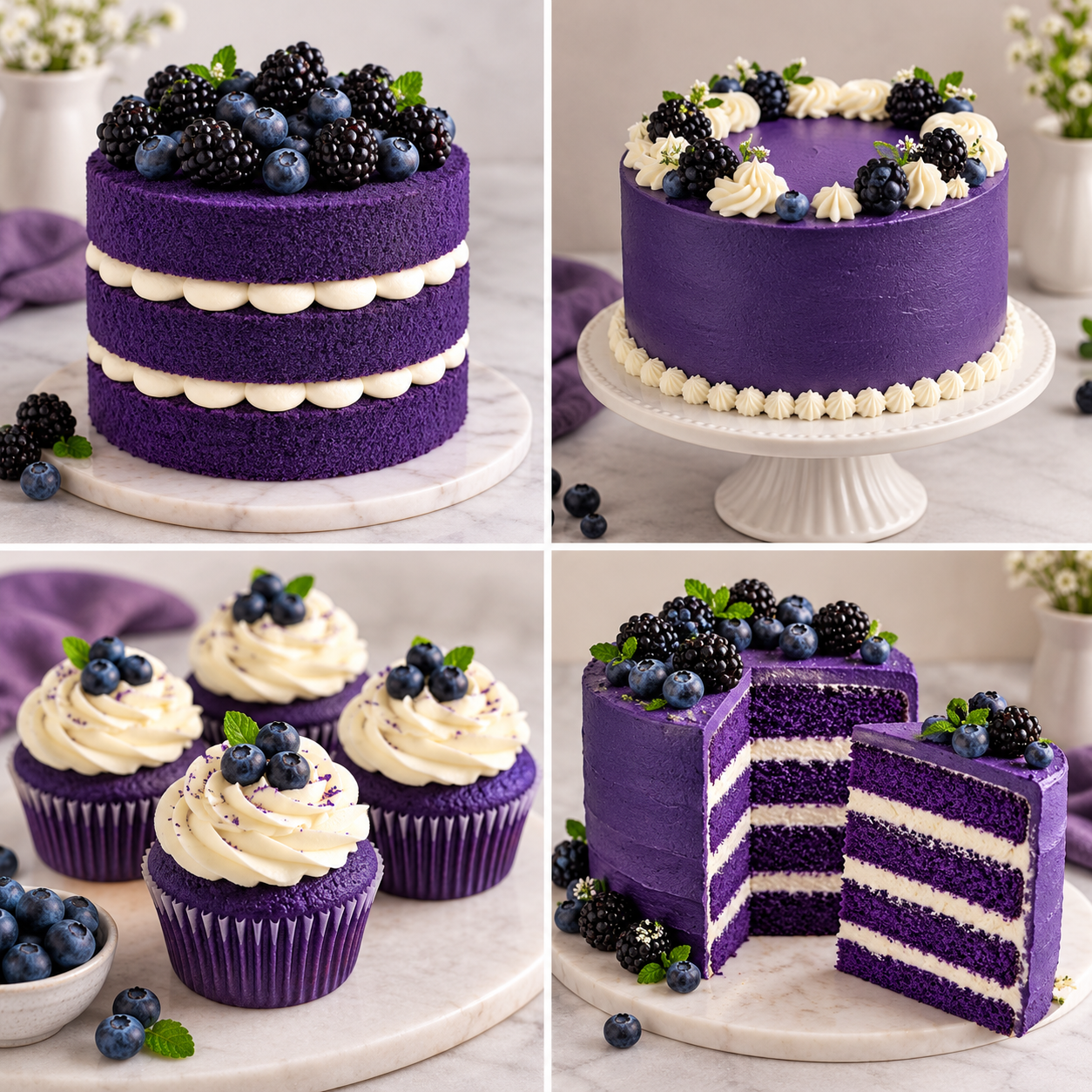 پودر کیک بنفش گلنان پوراتوس (پرپل ولوت) 500 گرمی در بسته بندی فروشگاهی